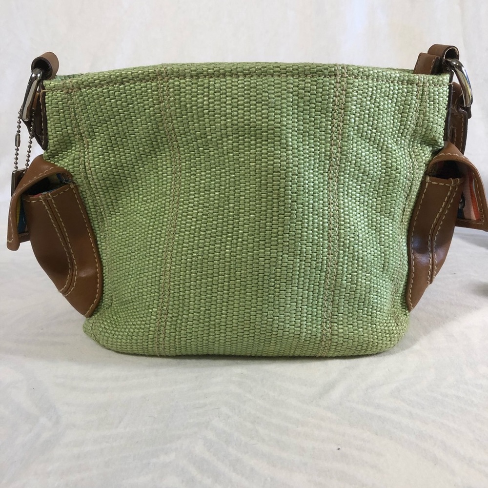 Fossil 95082 leather and lime green handbag